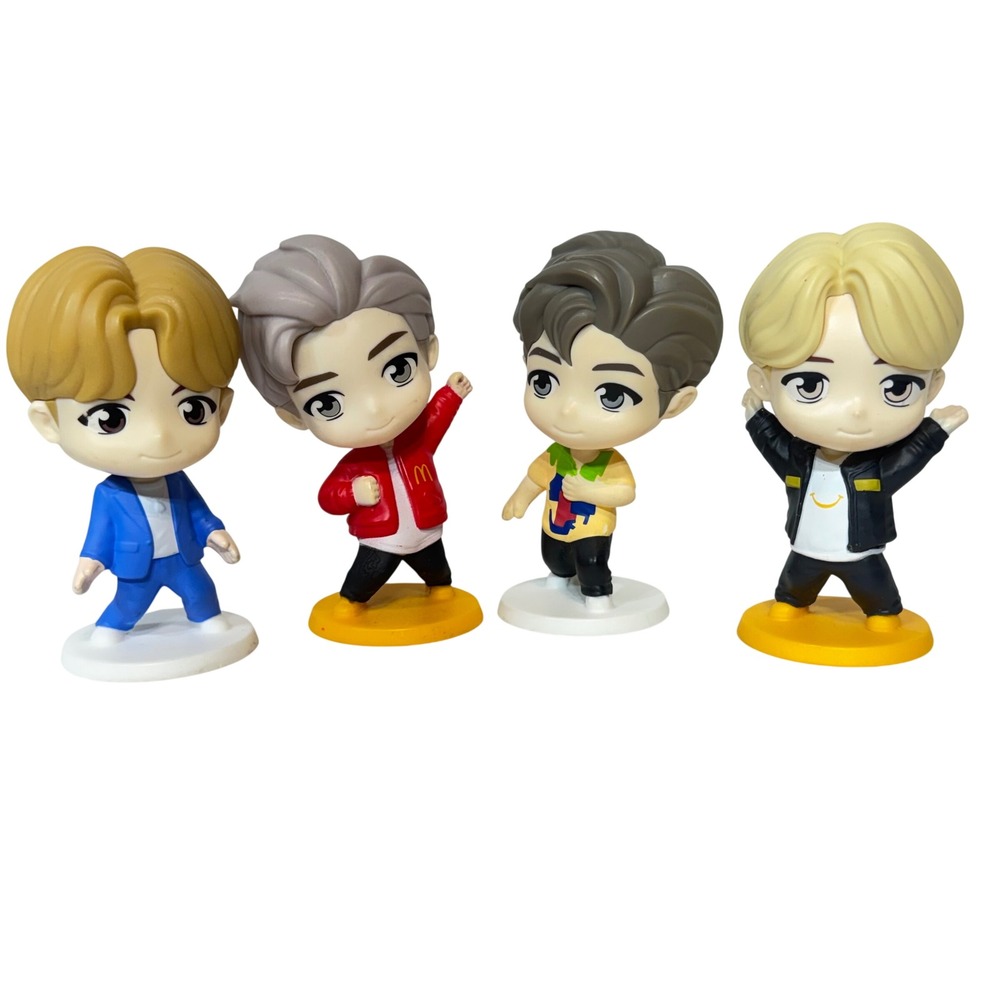 McDonalds BTS TinyTAN Figures K-Pop‎ Collectible Kids Mini PVC Set of 4
